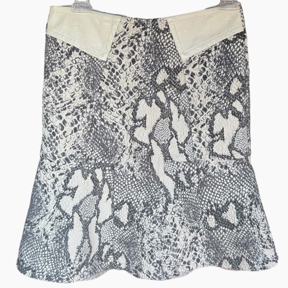 Yigal Azrouel Snake Print Fit &‎ Flare Skirt Sz 4